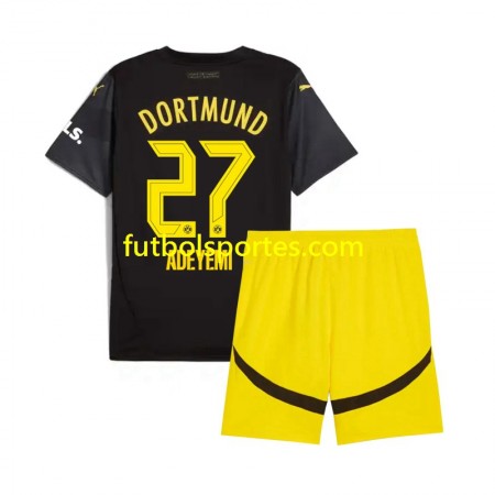 Camiseta Borussia Dortmund Karim Adeyemi 27 Niño Segunda Equipación 2024/2025